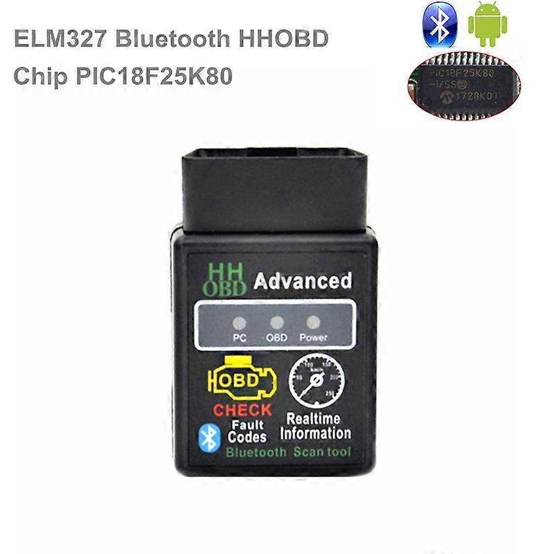 V1.5 PIC18F25K80 ELM327 Bluetooth V1.5 Wireless Scanner Supports All OBD2 Protocols ELM 327 For Android