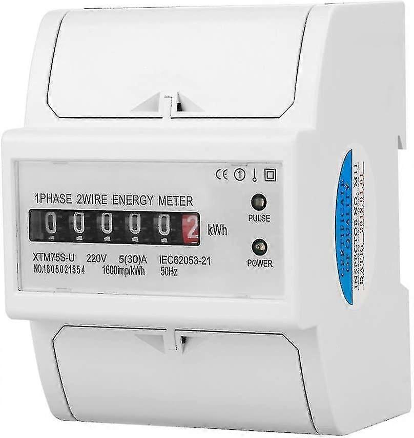 220v πολυλειτουργικός ψηφιακός ενιαίος μετρητής ηλεκτρικής δύναμης φάσης στο μετρητή ράγας Din 2 γραμμή 4p (5(30) Α) Hy
