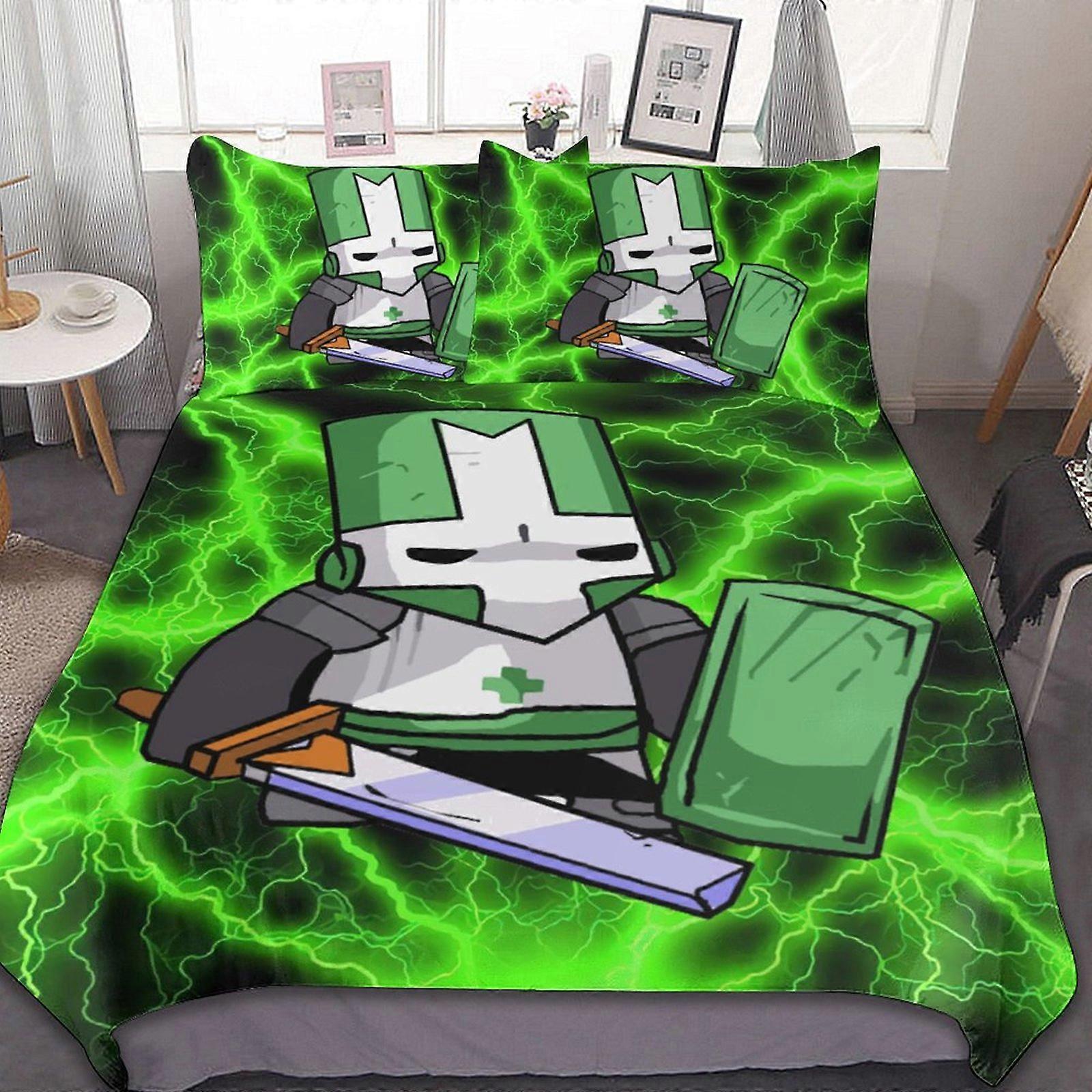 a1680 Castle Crashers 3 st lakan set Andningsbart påslakan med 2 kuddar Sham Soft All Seasons Sängkläder Set 86x70"" jfr1680