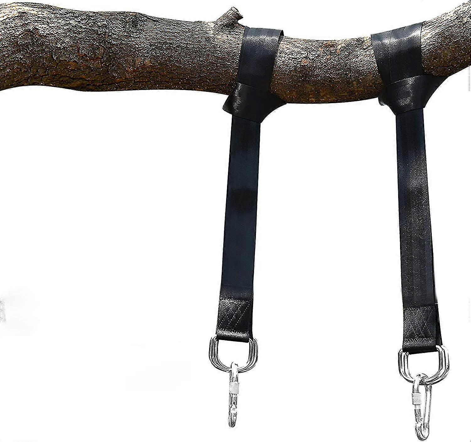 Set of 2 Heavy Duty Hammock Straps Kit 4.9ft with D-Ring, Two Hook Carabiners, Max Load 500kg, 100% Non Stretch Terylene Straps, Suitable for Hammocks