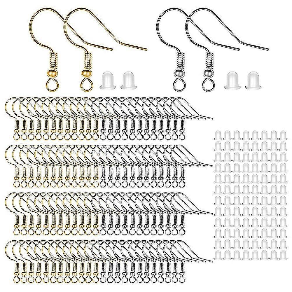 Earring Hooks,50 Pairs Earring Hooks, Hypoallergenic Earring Hooks With Clear Earring Backs For Diy