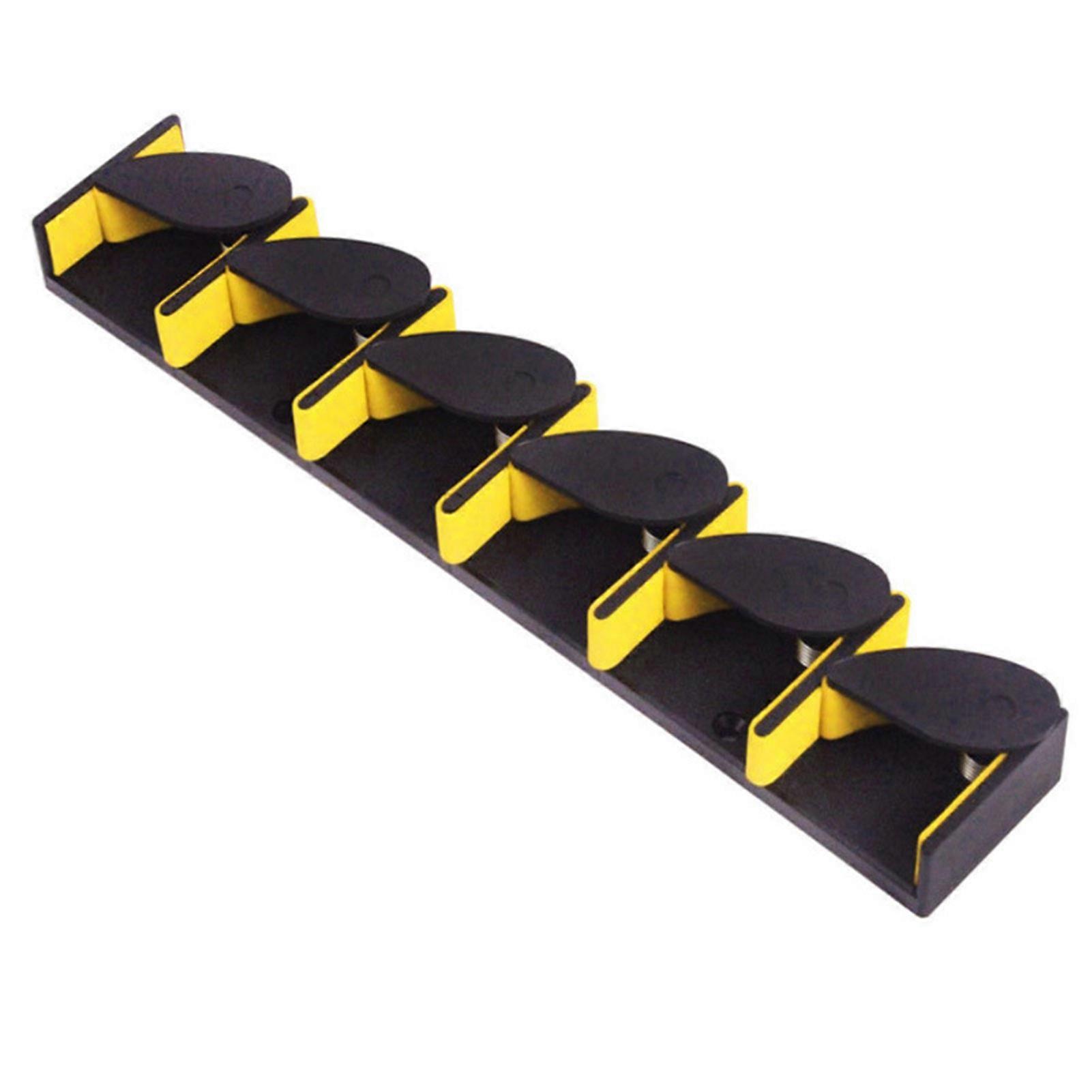 KaesiFishing Rod Holder Quick Buckle 6 Compartments Punch-free Colorful Support Rack Prevent Falling Wall-Mounted Vertical Fishing Pole Rack Accessori