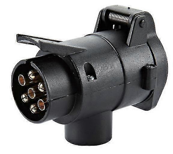 7 To 13 Pin Car Trailer Power Socket Adapter Converter Caravan Towbar Hitch Vehicle Trailer Adapter1pcsblack
