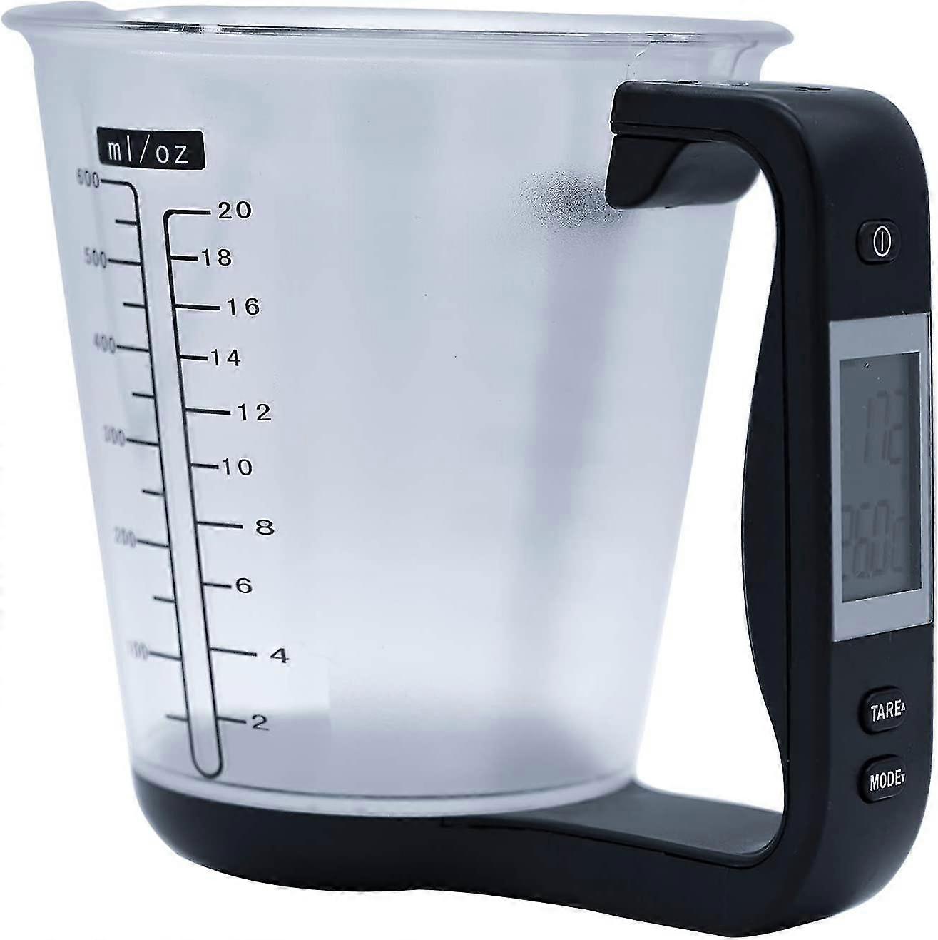 Digital Kitchen Scale And Measuring Cup With Black Lcd Display,green