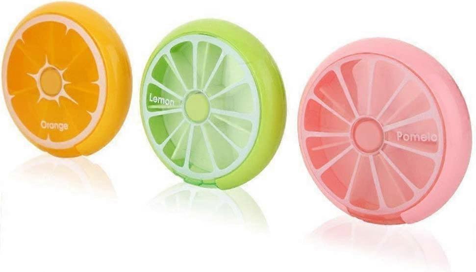 Pill box 3 times a week 7-compartment large pill box 3 rotating mini pill boxes
