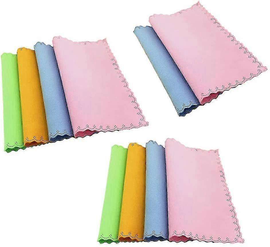 10pcs ניקוי משקפיים משקפיים בד כלכלה משקפי שמש מסך Microfiber מנקה בד אביזרי משקפיים