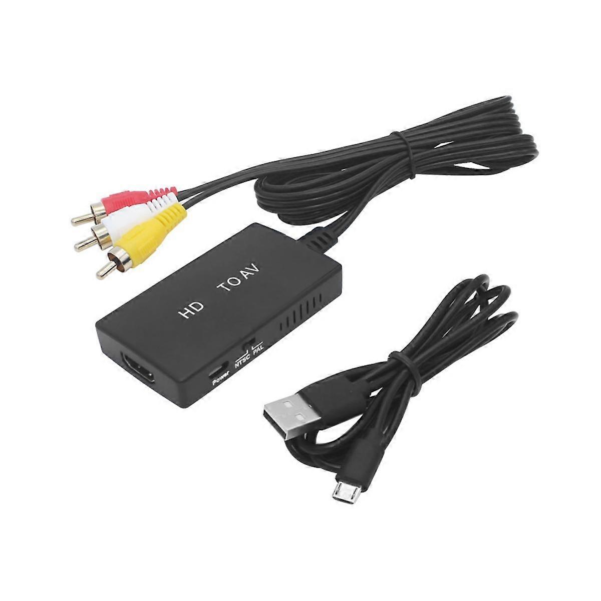 HDTV σε AV Converter HD Video Converter - Συμβατό με RCA AV / CVSB L / R Video 1080P Mini Adapter