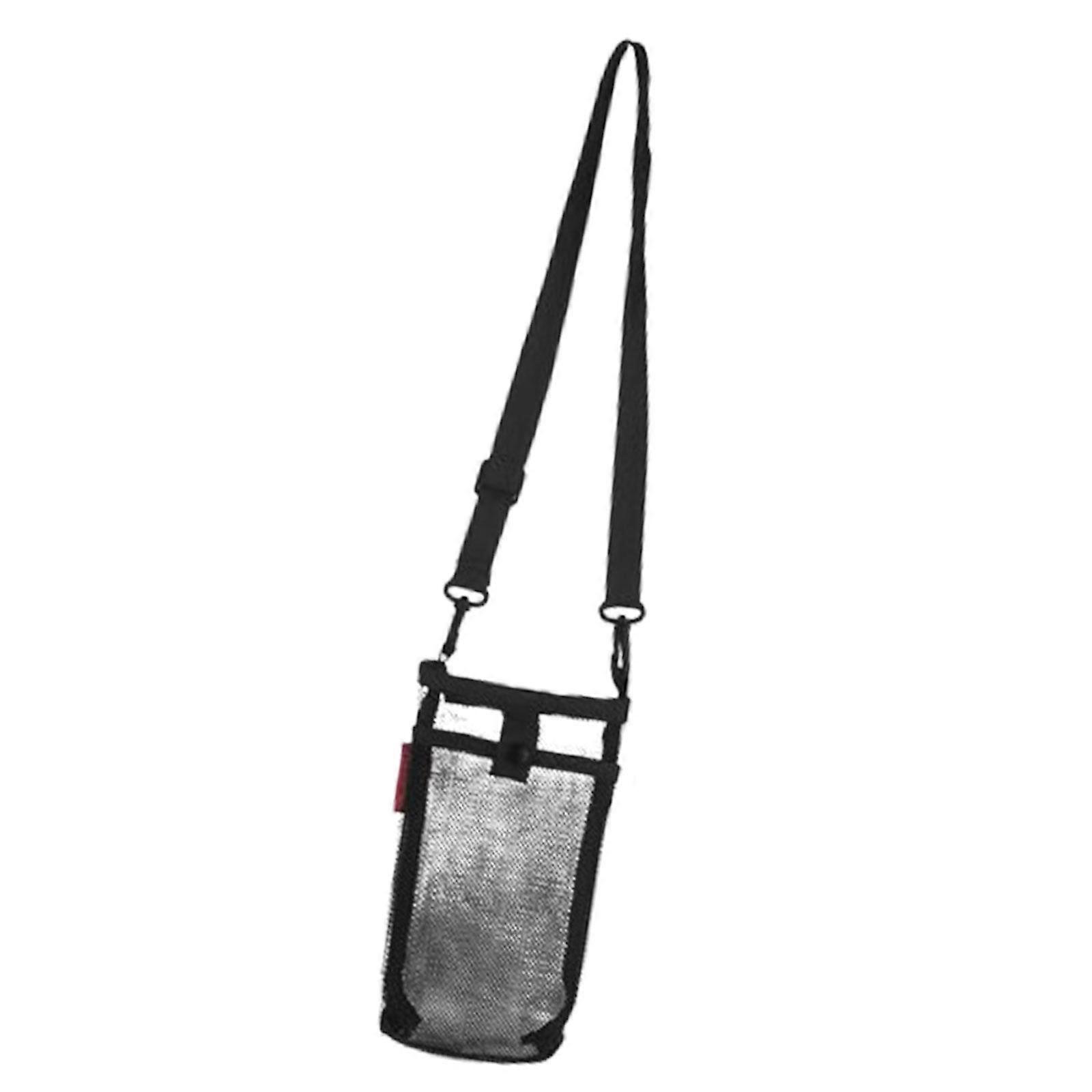 Vattenflaskhållare Nylon Mesh Vattenflaskhållare för skolsportresor svart