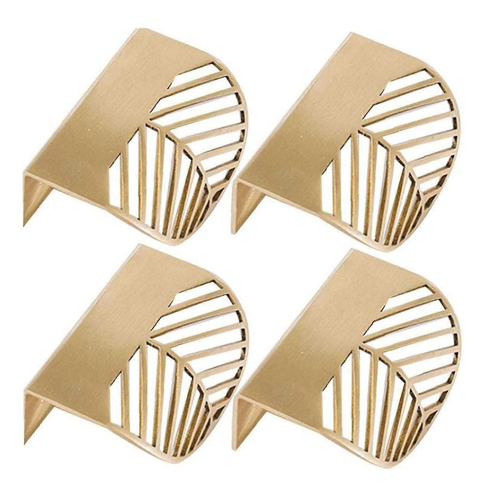 4pcs Leaf Shape Cabinet Pulls Brass Gold Furniture Handles Kitchen Door Drawer Pull Knobs