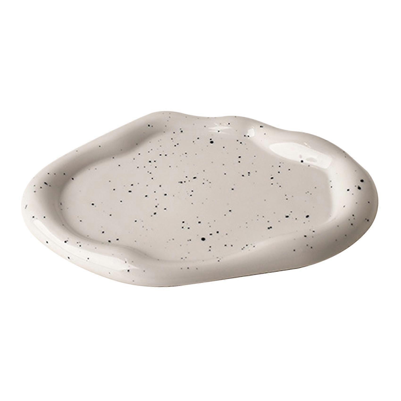 modern ceramic silver plated plate desktop decoration white a