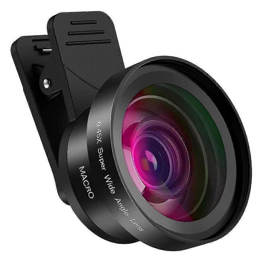 Pro Lens Kit For Iphone, Samsung, Pixel, Macro And Wide Angle Lens With Led Light And Travel Case