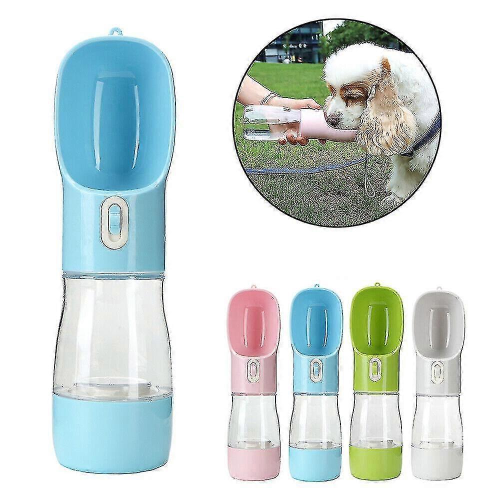 犬と猫のための2-in-1屋外ウォーターボトル、ペットボウルと給水器新しい