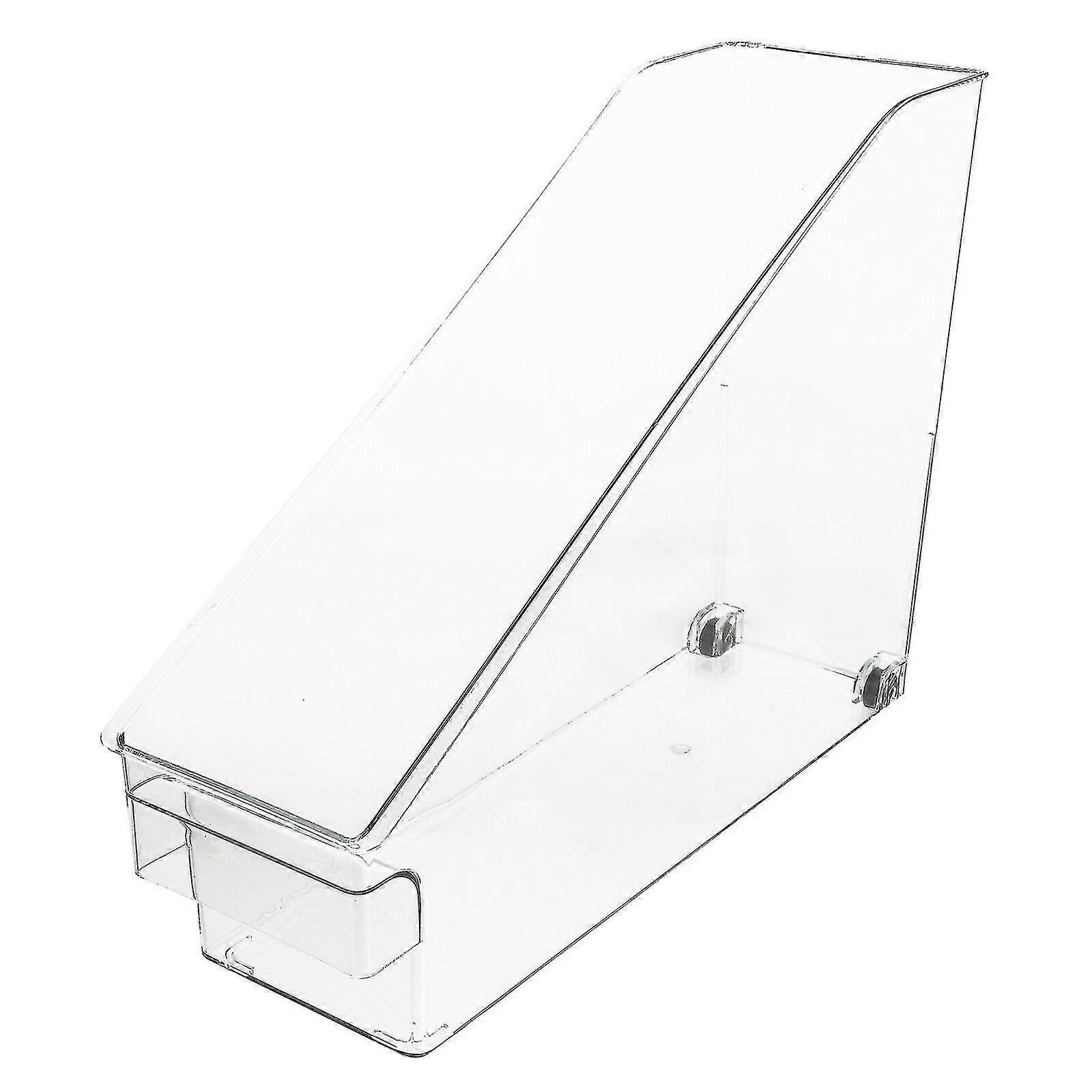 1pc Multipurpose Transparent Book Storage Box Plastic Book Storage Container