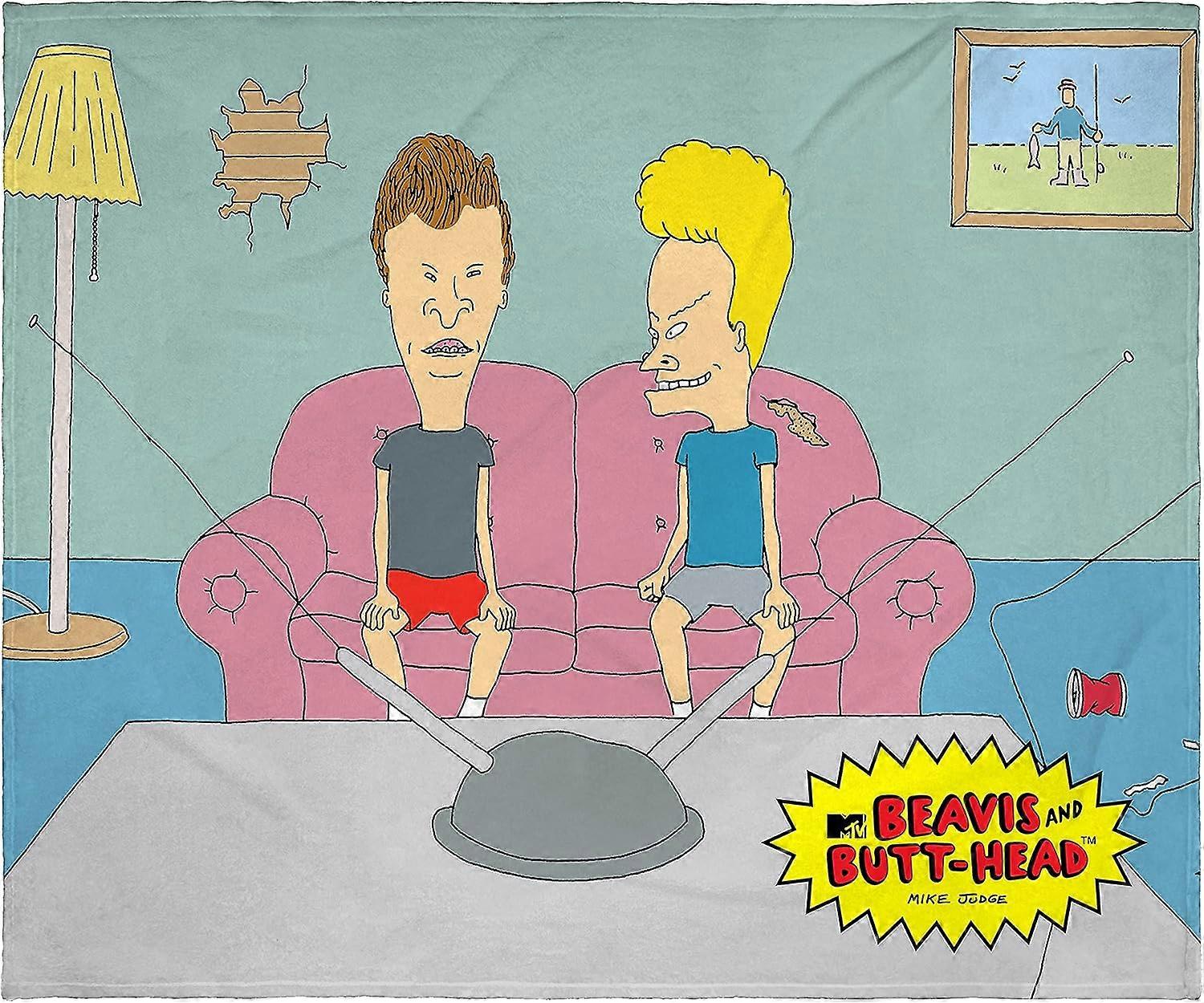MTV Beavis e Butt-Head On Couch Show Plush Fleece Throw Blanket Wall Scroll