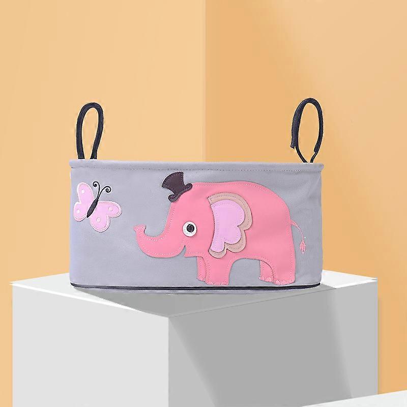 1pcs (open type - pink elephant, about 32x14x17cm) multifunctional baby bottle water cup mummy bag stroller storage hanging bag, Stroller Organizer Ba