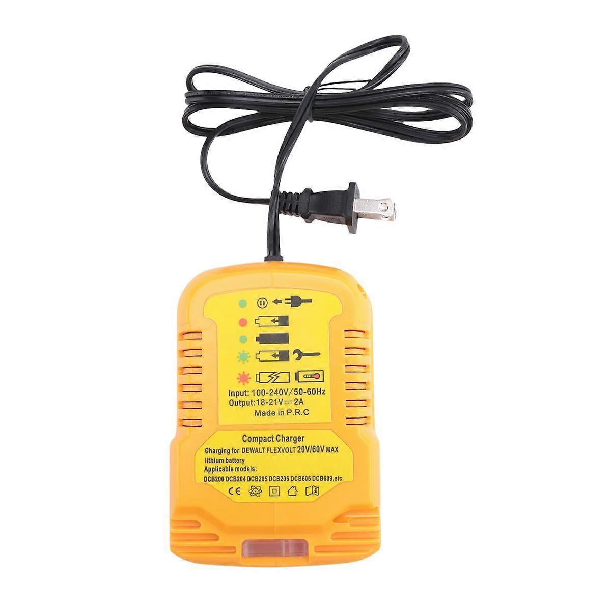 Mini Charger for 20V Battery Charger, Replace for DCB112 for 20V/60V MAX Lithium-Ion Batteries US P