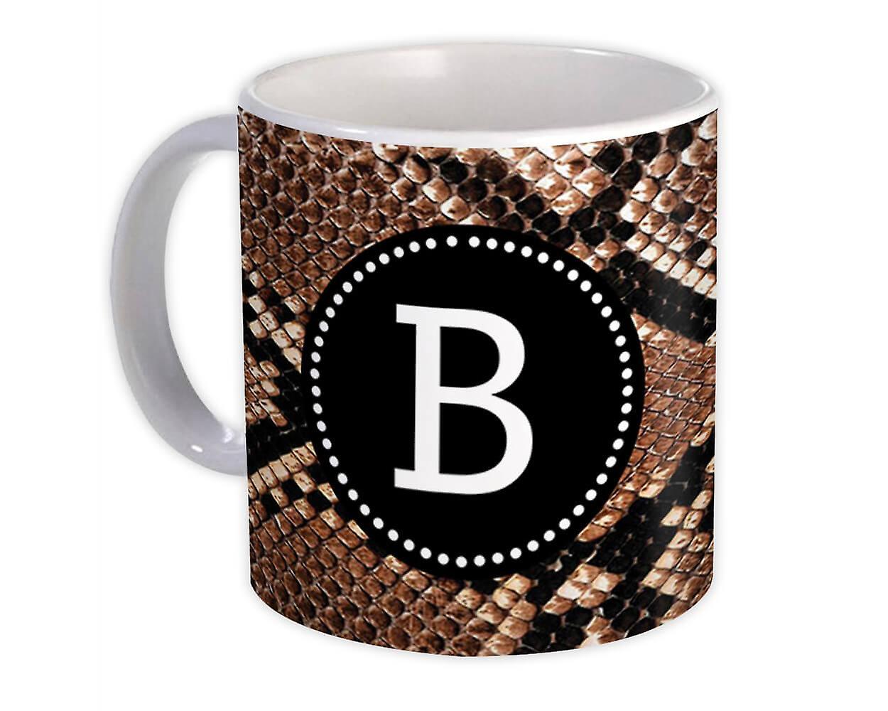 Geschenkbecher: Monogramm Buchstabe B Schlange