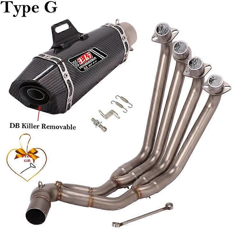 Voll system fr Honda Cbr650R Cbr650F CB650R CB650F Motorrad Voll auspuff modifizieren Front Link Pipe und Carbon Schall dmpfer DB Killer