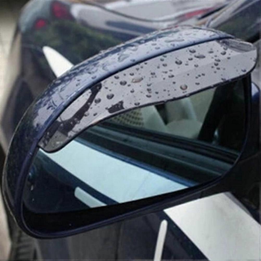 2Pcs/pair Universal Flexible PVC Car Accessories Rearview Mirror Rain Shade Rainproof Blades Car Back Mirror Eyebrow Rain Cover