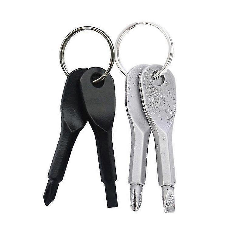 Multifunctional Pocket Mini Tool Screwdriver Set With Key Ring (2set (4pcs))