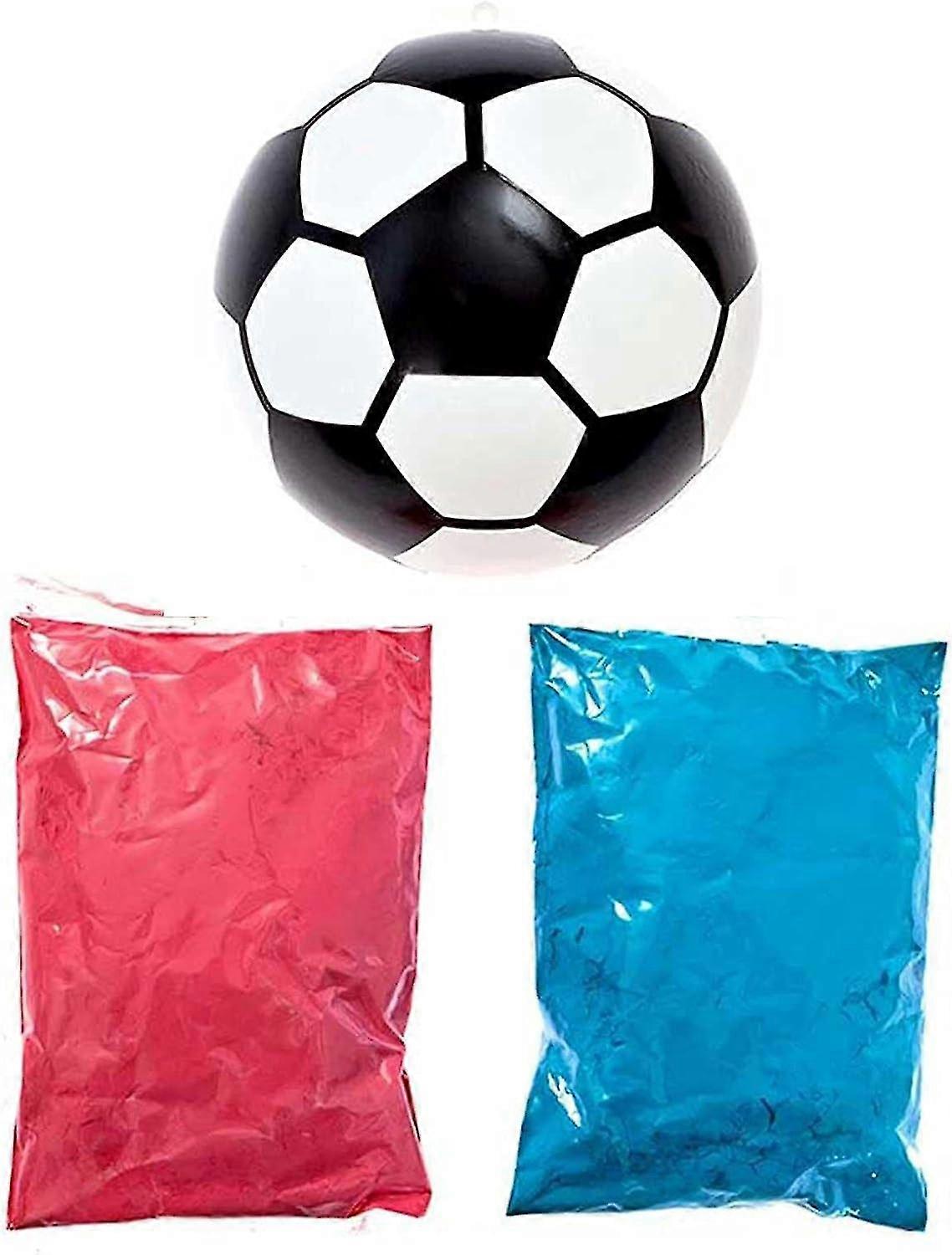Pallone da calcio Gender Reveal - Kit polvere blu e rosa - Giochi di rivelazione del genere per ragazzi o ragazze