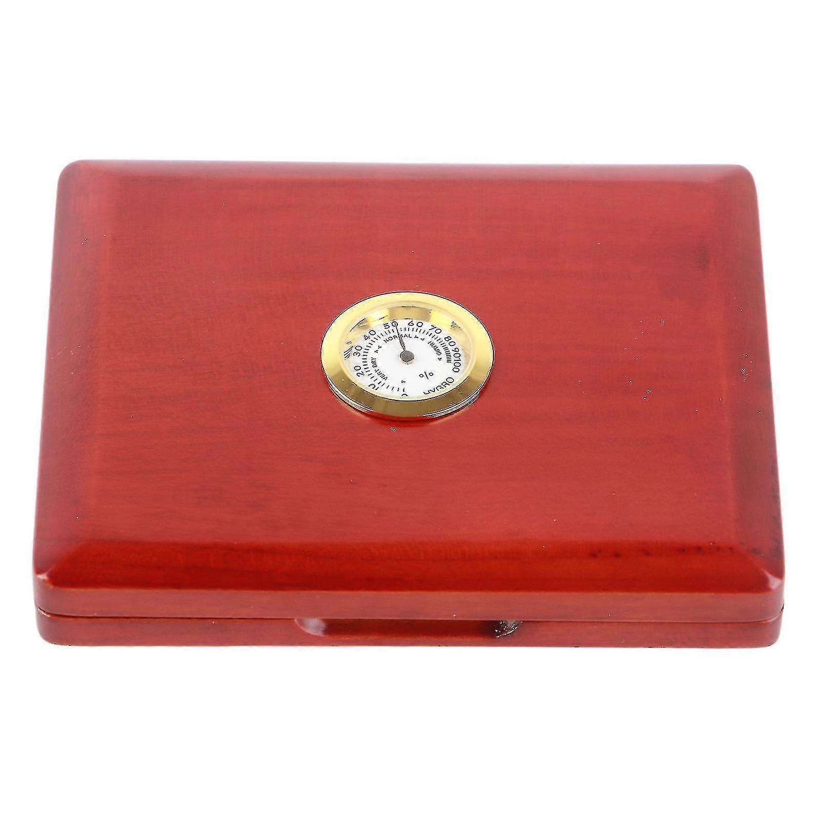 Wooden Saxophone Clarinet Reed Case - Holds 5 Reeds with Hygrometer