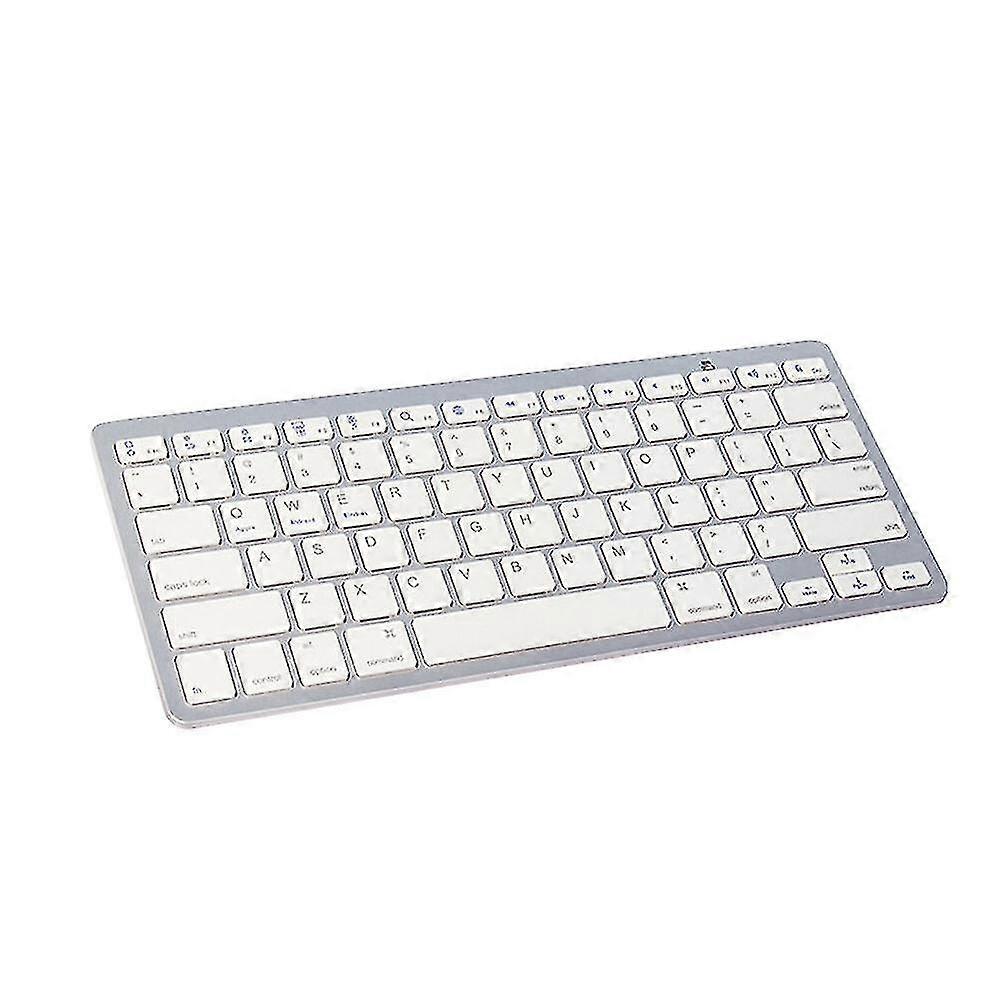 Ultra-thin Keyboard Mini Wireless Keyboard Practical Keyboard Compatible For Phone Tablet Computer (white, Without Battery)