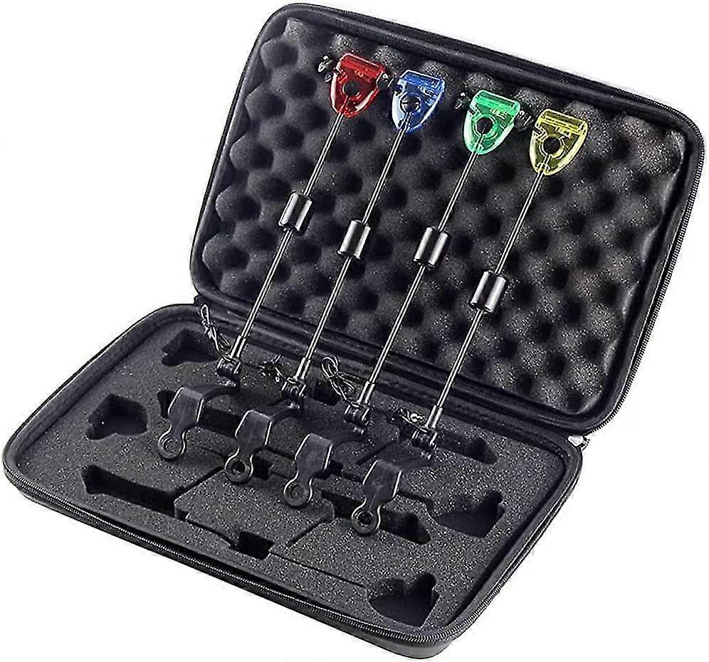 LED Illuminated Fishing Bite Alarm Indicators - Set of 4pcs Carp Fishing Swingers