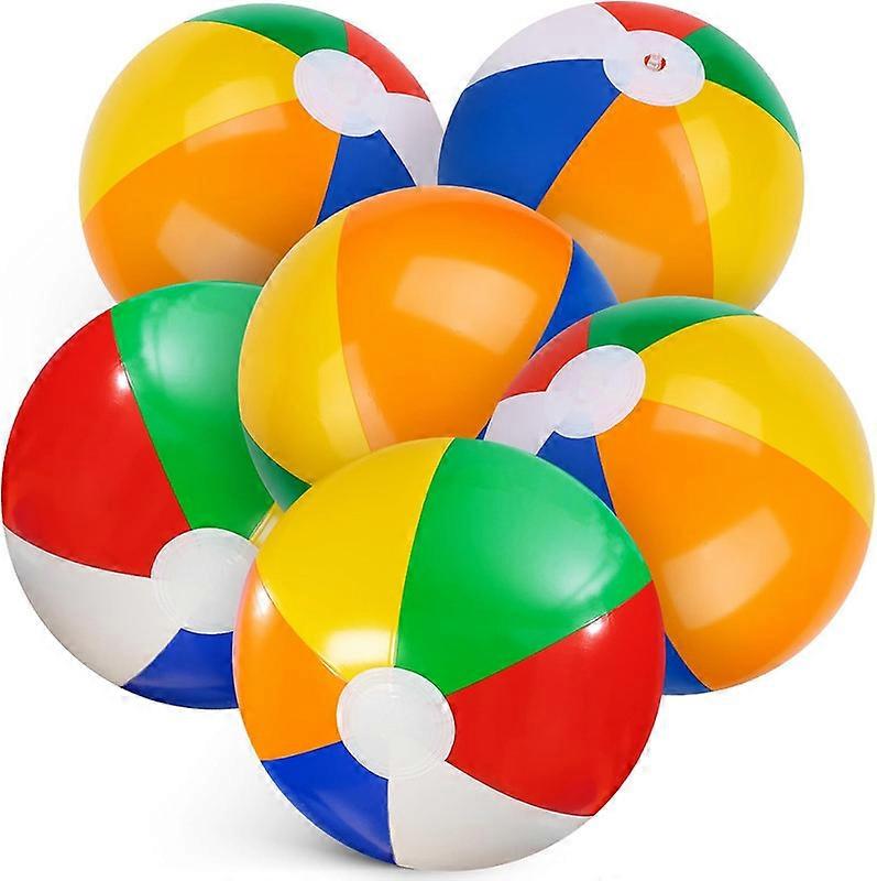 6PCS Inflatable Beach Balls, Inflatable Balls for Kids