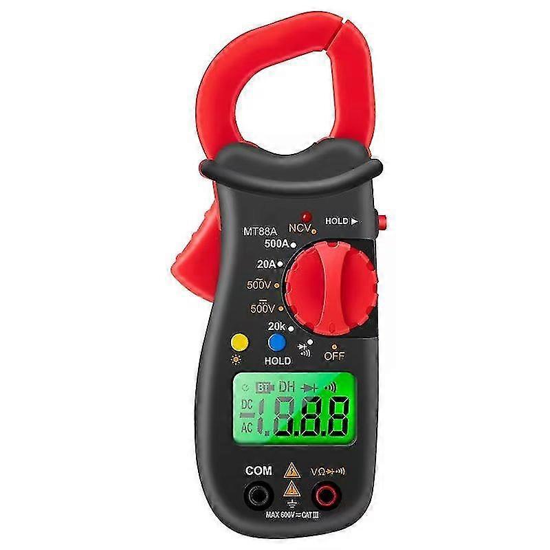 Clamp Meter Digital Multimeter Auto Ranging Dc Ac Voltage Current Resistance Amp Diode Metrology Calibration Instrument Multimeter(1pc, Black An