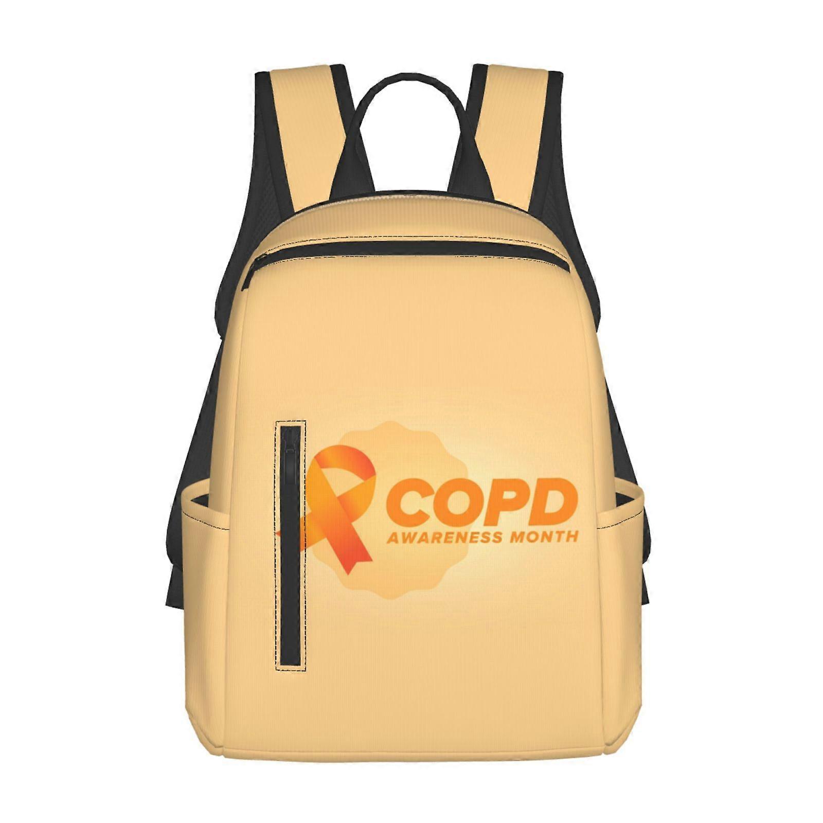 Copd Awareness Month Backpack,Large Capacity Travel Backpack,Laptop Backpack,Water Resistant Backpack