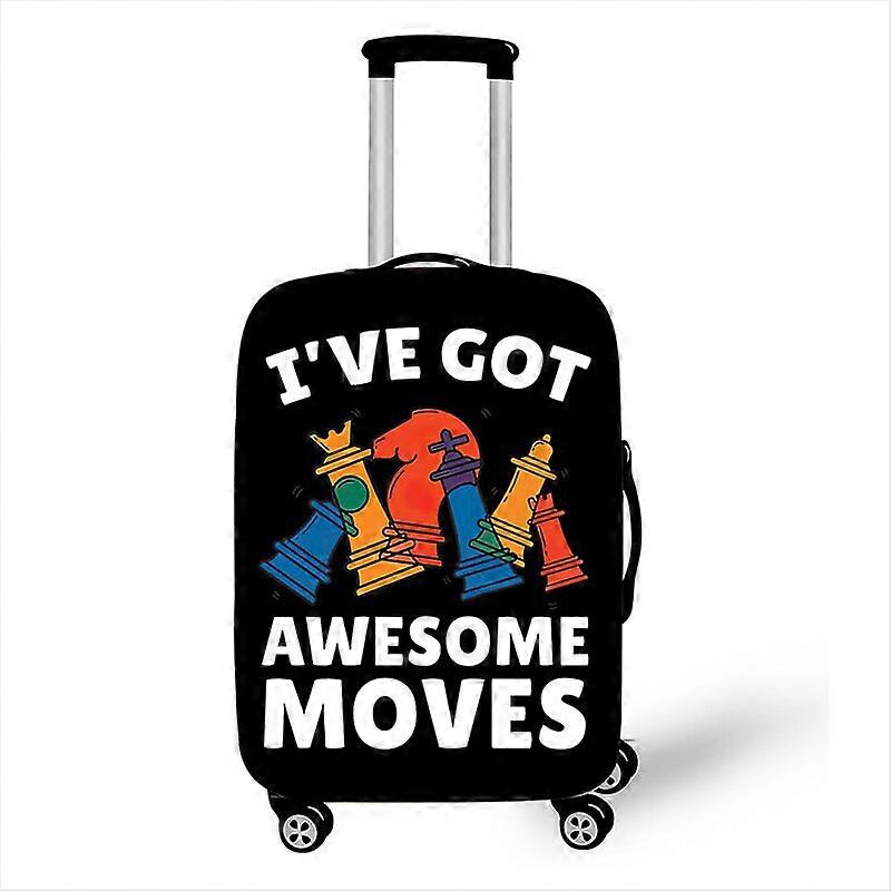 Chess Player Game Print Luggage Covers for Travel Chess Suitcase Cover Checkmate Anti-dust Trolley Case Cover Protective Cover