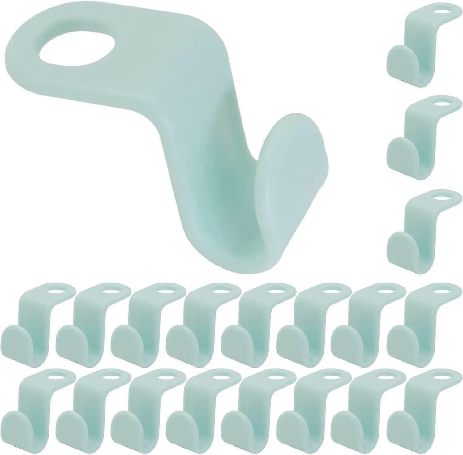 Clothes Hanger Connector Hooks,  Blue Plastic Clothes-rack Hook Coat Hanger