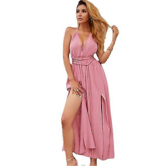 Femmes Col V Sans Manches Casual Fente Boho