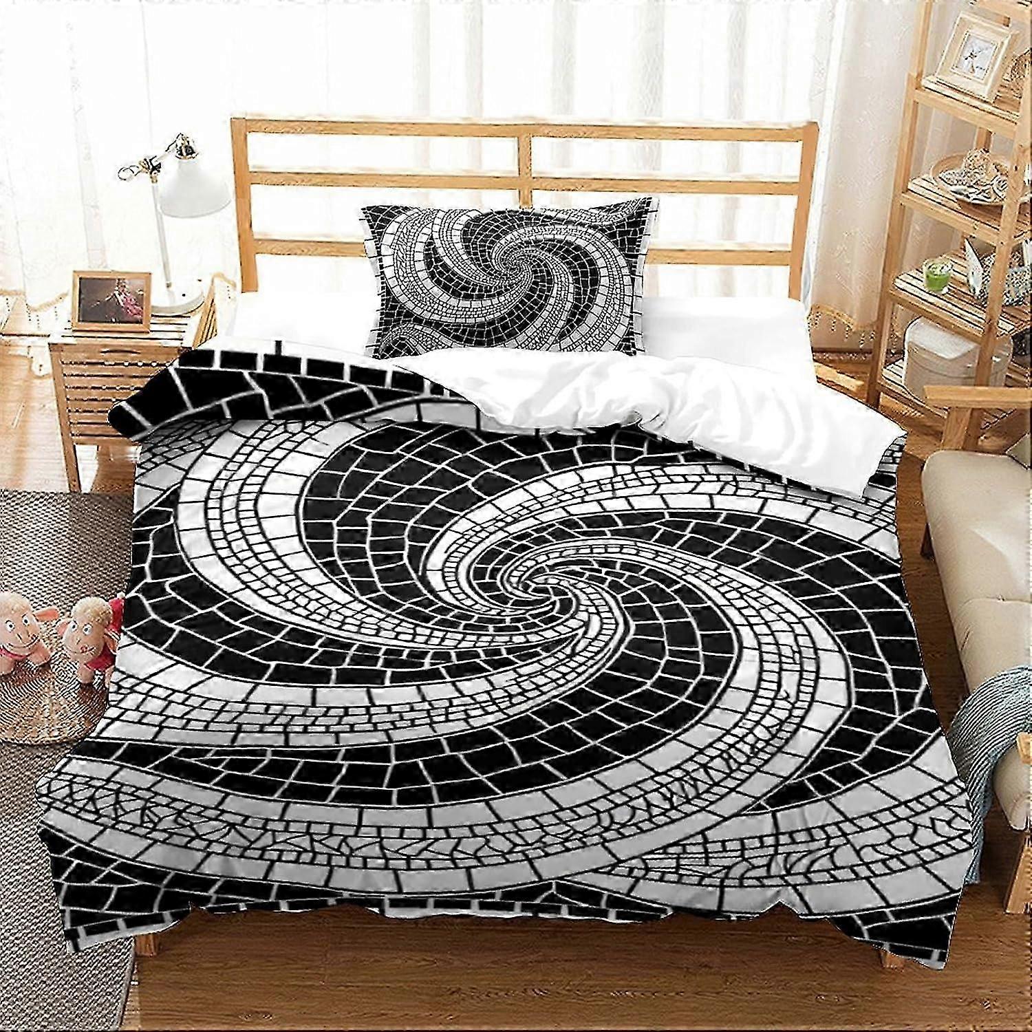 J1949 Lençóis Stripe Conjunto de Capa de Edredão 3 PCS Capa de Quilt de Qualidade de Hotel Conjuntos de Cama Capas de Cama com Fronhas com Fecho de Zíper Hipoalergênico Soft B