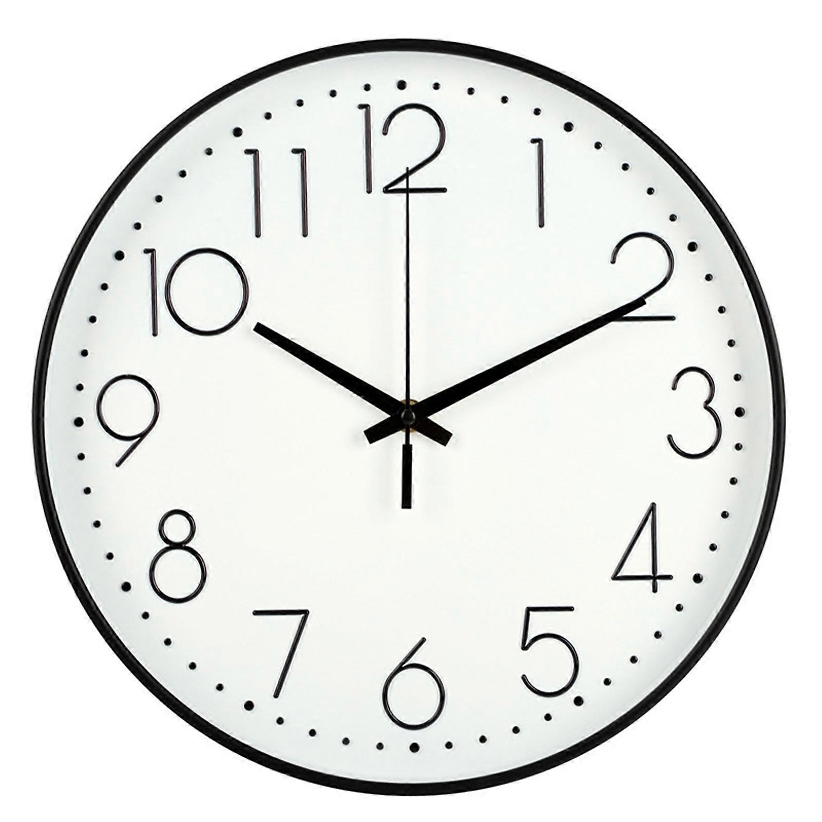 Silent Wall Clock, Decorative Round Clock for Living Room