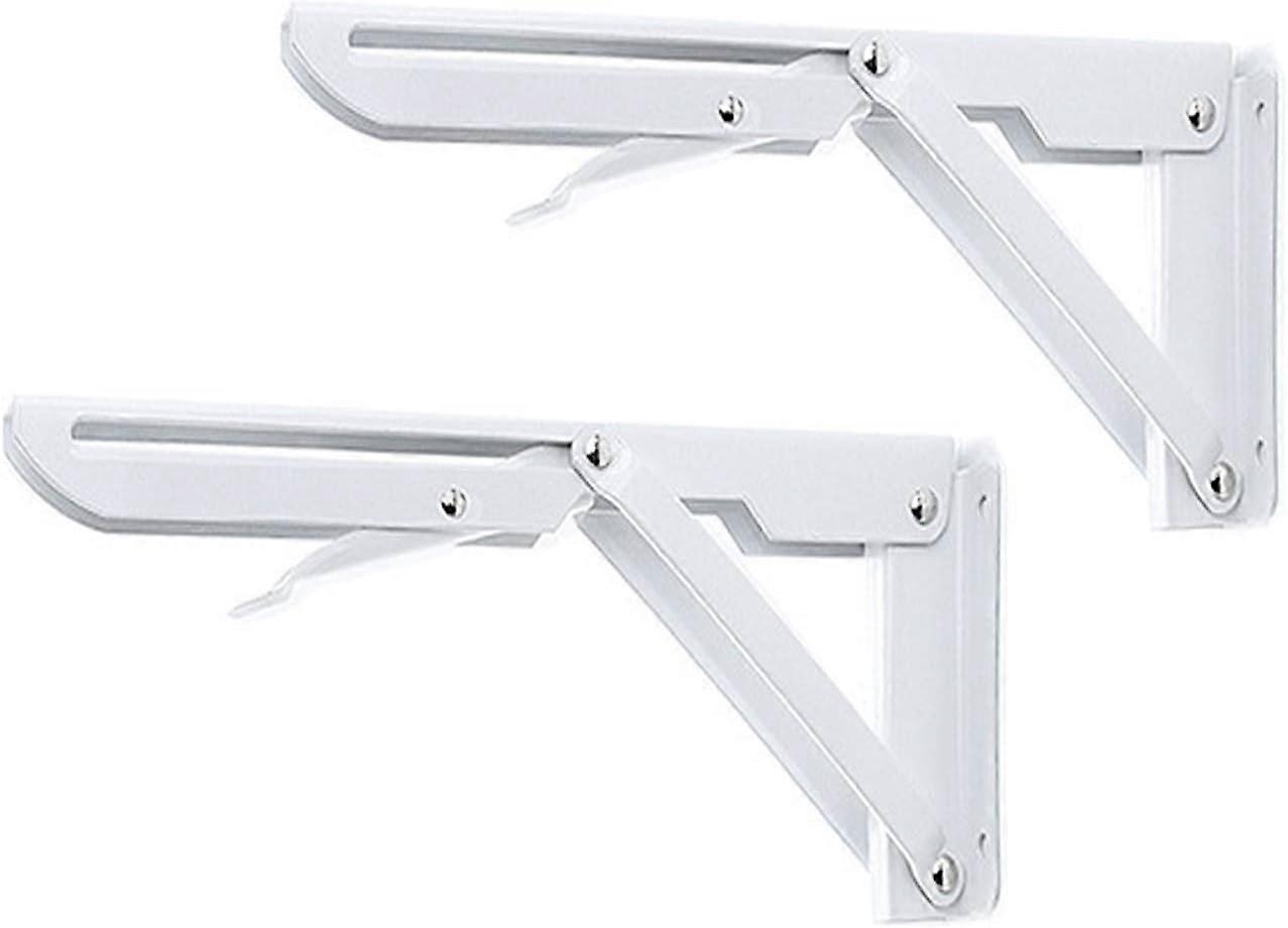 2 Piece Wall Mounted Folding Shelf Brackets Triangular Folding Shelf Brackets Space Saving Workbench