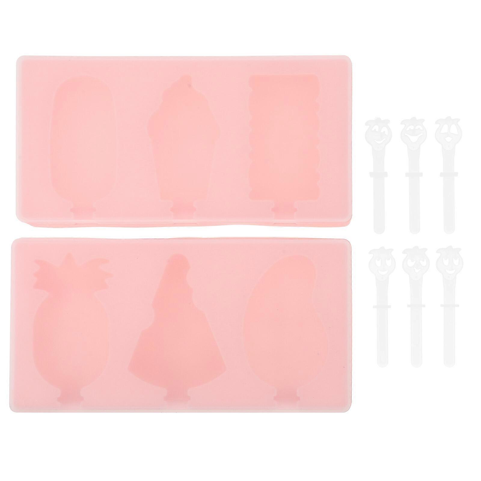 2 Pcs Icecube Tray Silicone Cakesicle Ice Popsicle Containers Popsicle Trays Ice Cube Trays