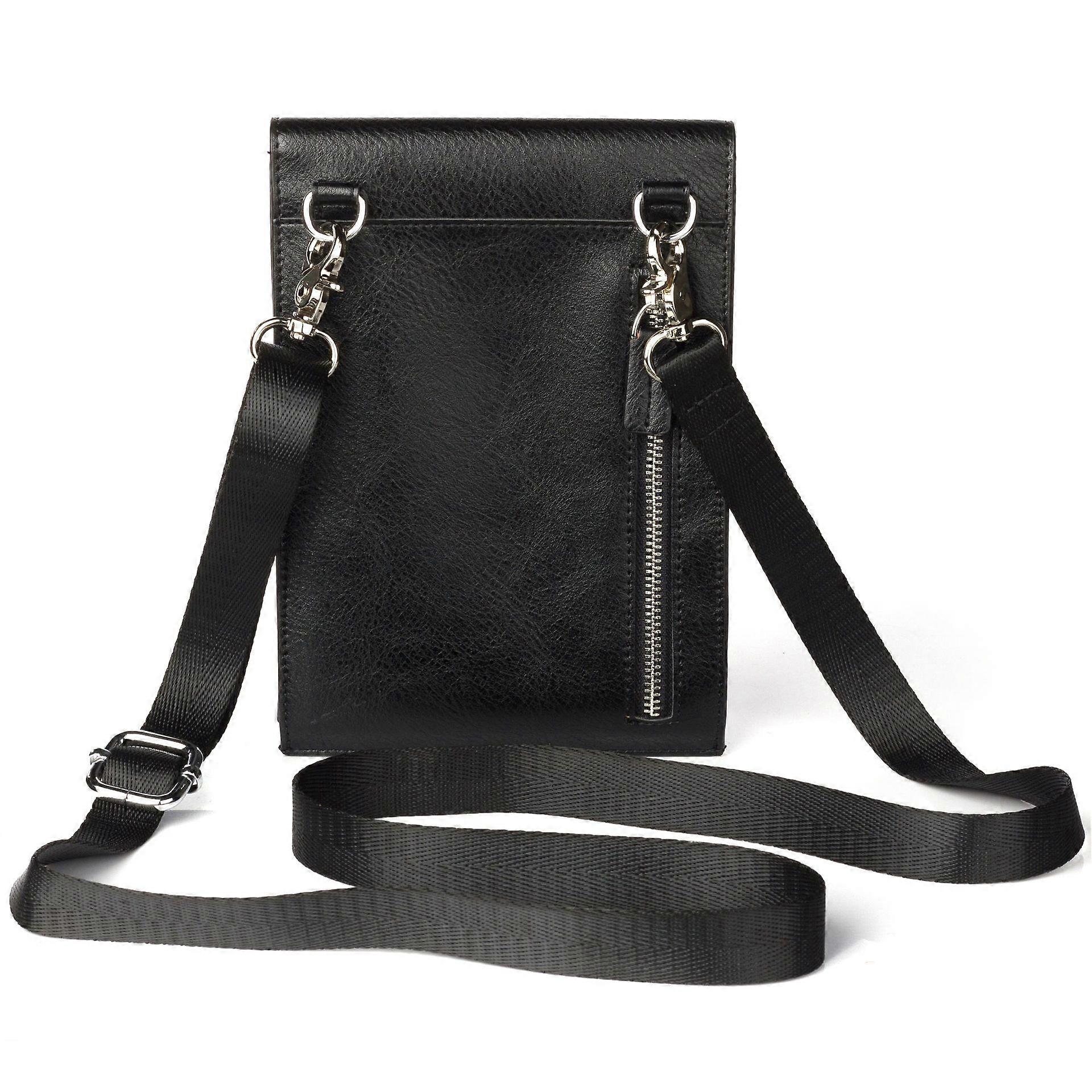 Small Shoulder Crossbody Bag Smartphone Pouch 6.4", Tomoyi Universal Pu Leather Casual Travel Bag Protective Case