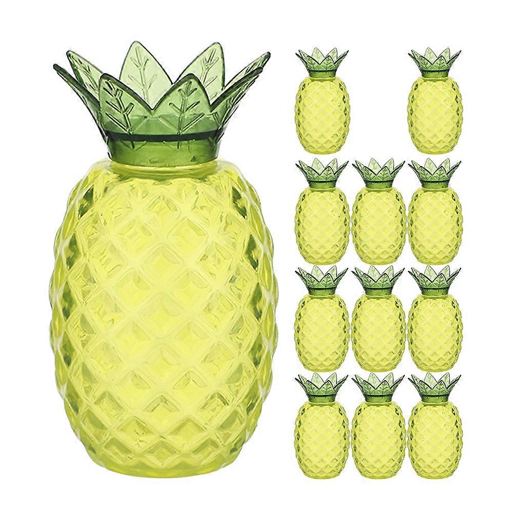 12pcs Reusable Wedding Candy Wrapping Box Pineapple Candy Boxes Party Treat Storage Plastic Boxes