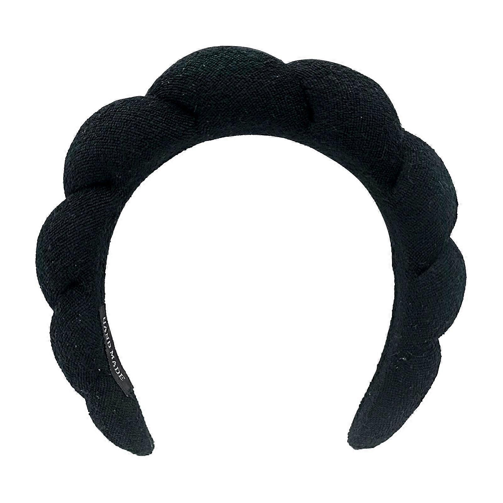 Hair Band High Head Band Towel Flannelette Head Button Twist Headband Creative Hair Accessories Nero