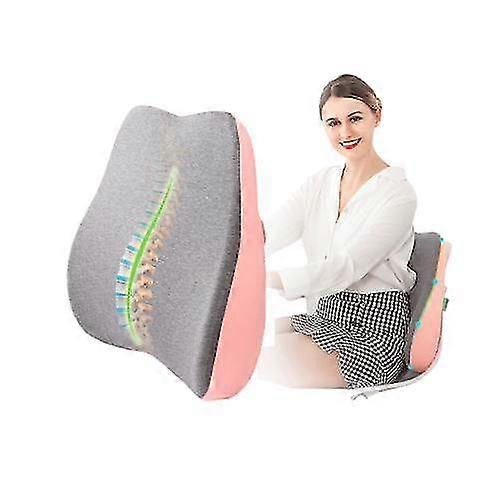 Seat Cushion & Lumbar Support Pillow For Office Chair