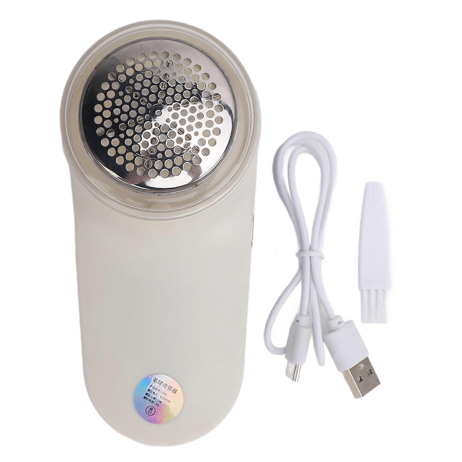 Electric Lint Remover Rechargeable Fabric Trimmer with Digital Display for Removing Fuzz for Clothes Furniture Sweater Couch Blanket Cream