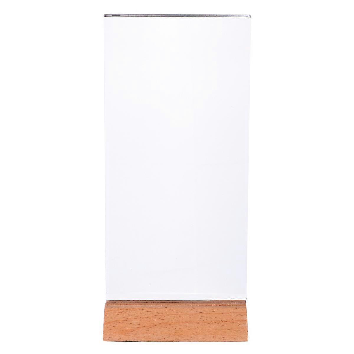 Convenient Menu Holders Desktop Photo Container Display Stand Acrylic Table Advertisement Rack for Shop Wedding Party Transparent