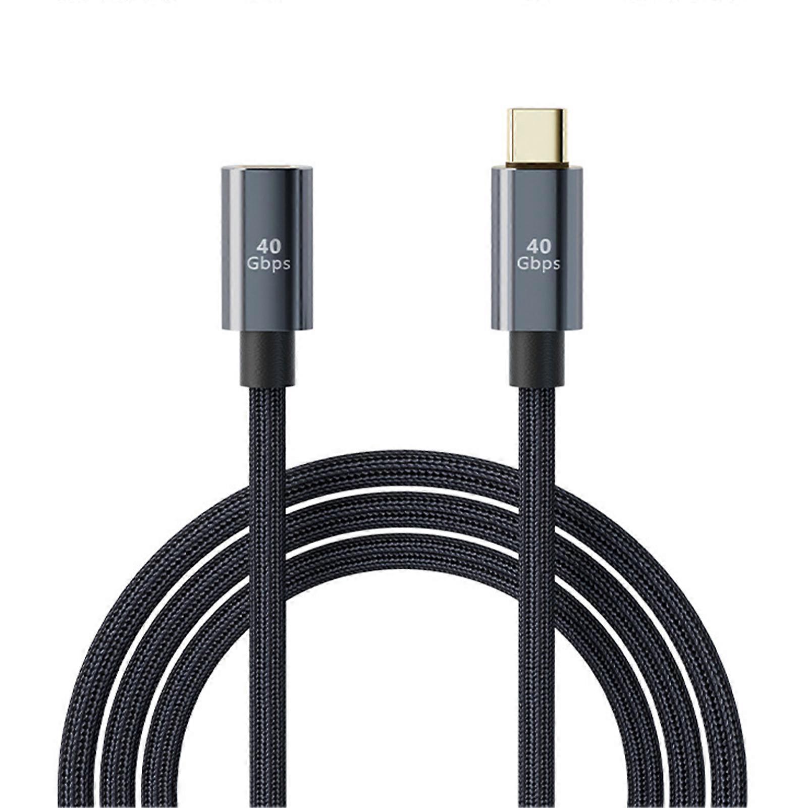 Type-C Extender Cable Multifunctional High-speed Transmission Stable Output Low Resistance Wide Compatibility 100W Fast Charge 40Gbps Type-C Male to F