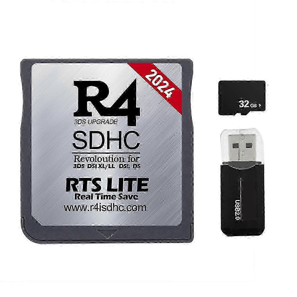 2024 R4 Card R4 SDHC Adapter Flash Card 32G 300 in 1 compatible with DSL XL/LL Secure Digital Memory Card Game