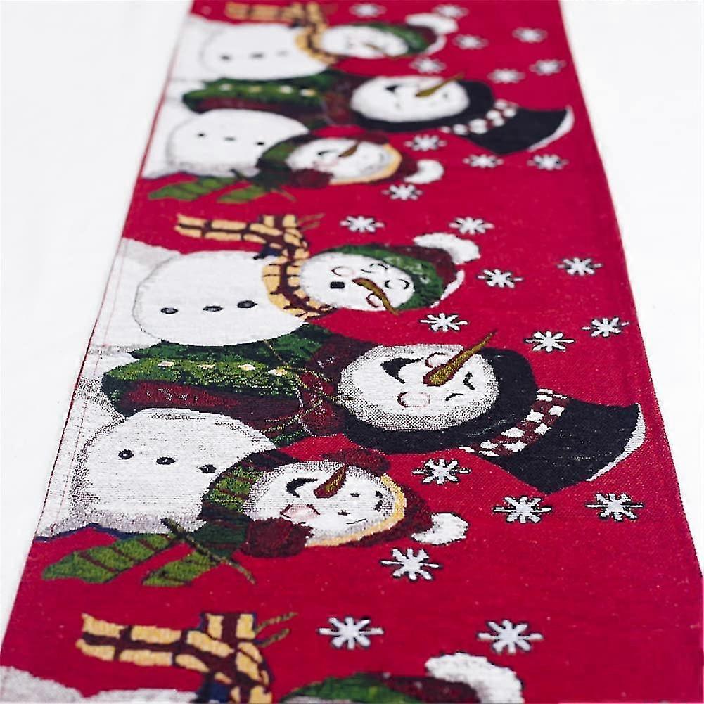 Christmas Table Runner, Christmas Cotton Linen Table Flag, Washable Tablecloth Table Runner