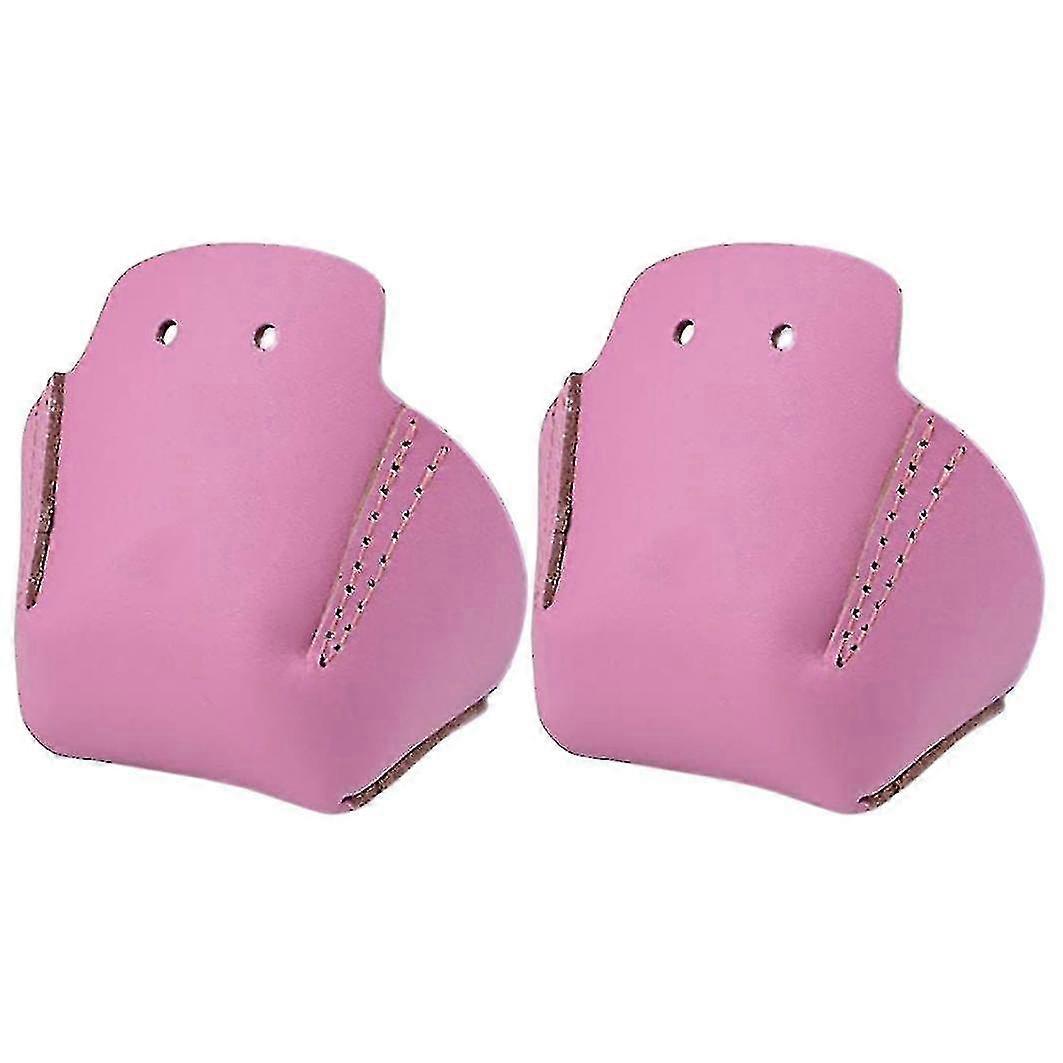 1 Paire De Patins à Roulettes Toe Cap Protecteurs Pu Roller Skate Cap Rose
