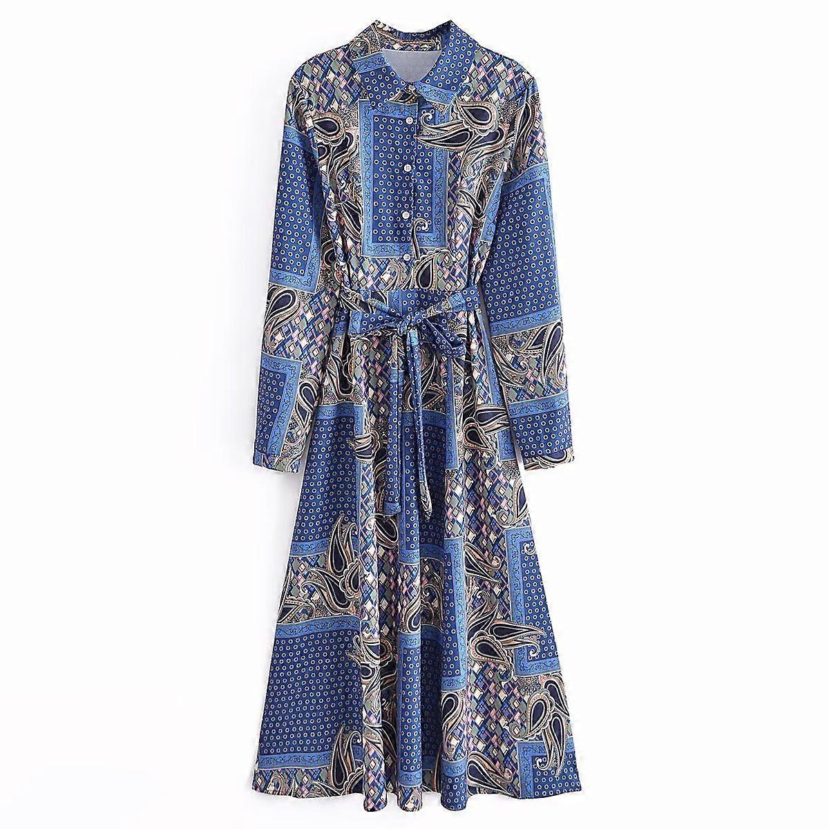 Women's Long Printed Lace-Up