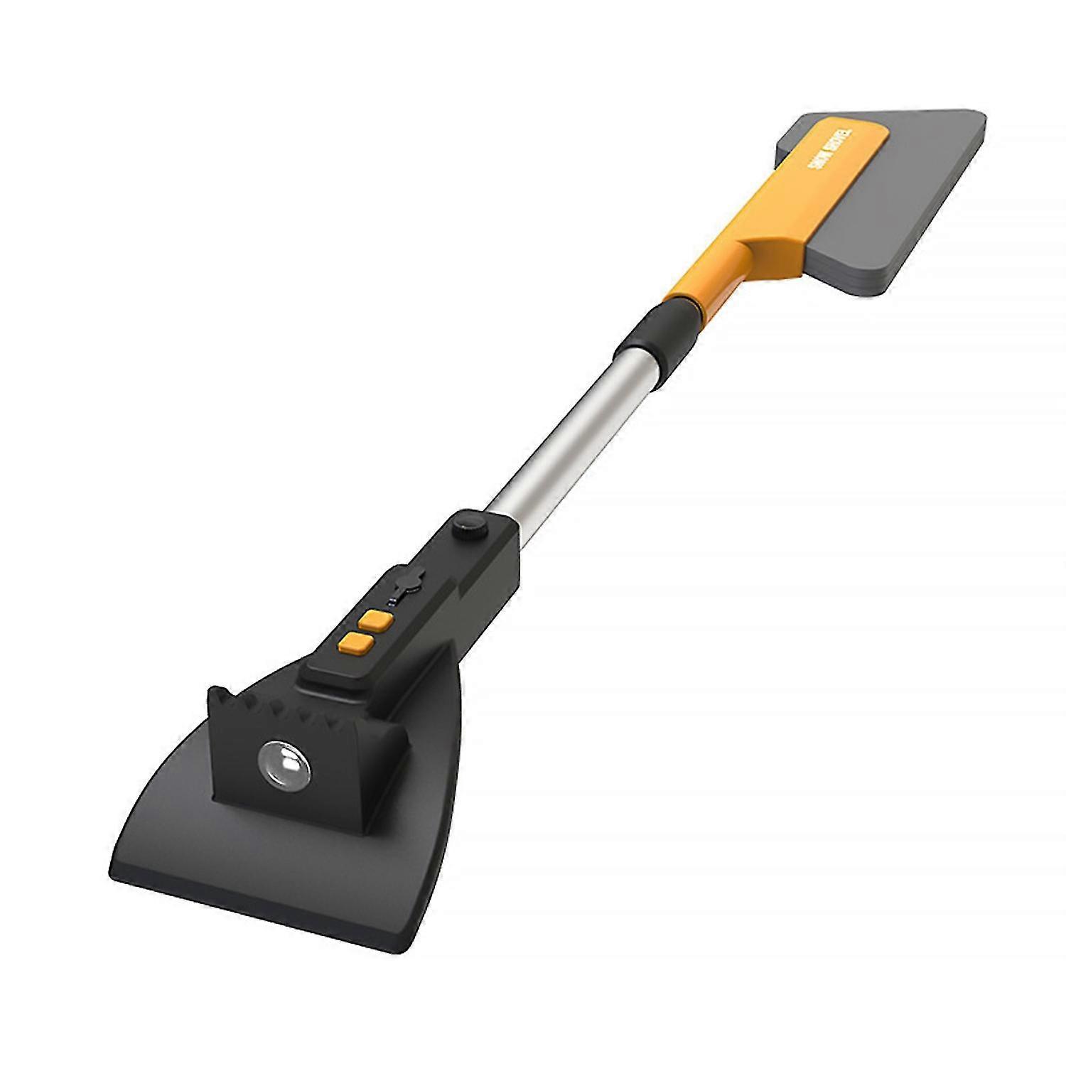 Car Ice Scraper Rechargeable Extendable Snow Shovel Telescopic Snow Removal Cleaning Tool with LED L